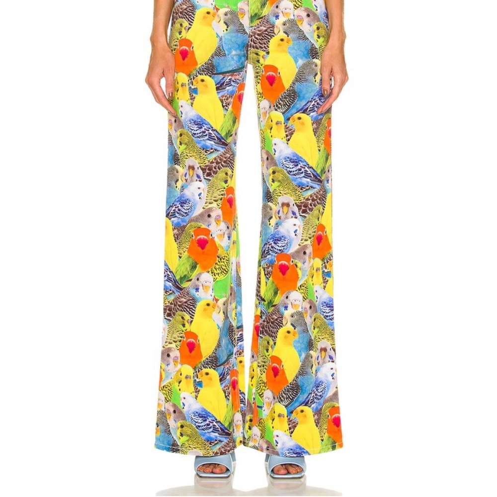 Loewe bootcut parrot print pants
